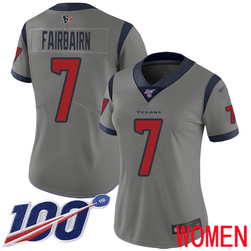 Houston Texans Limited Gray Women Ka imi Fairbairn Jersey NFL Football #7 100th Season Inverted Legend